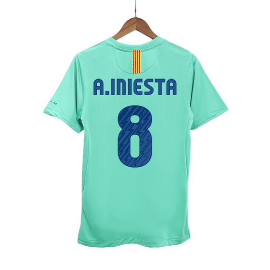 A.INIESTA #8 Barcelona Retro Jersey Away Football Shirt 2010/11