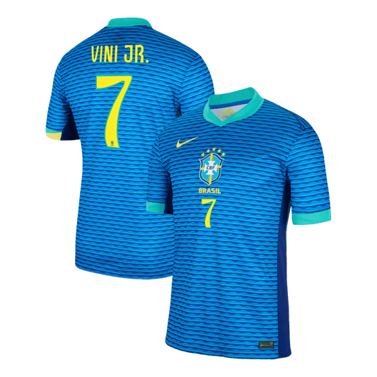 VINI JR. Camisola de futebol do Brasil no 7 fora de casa personalizada 2024