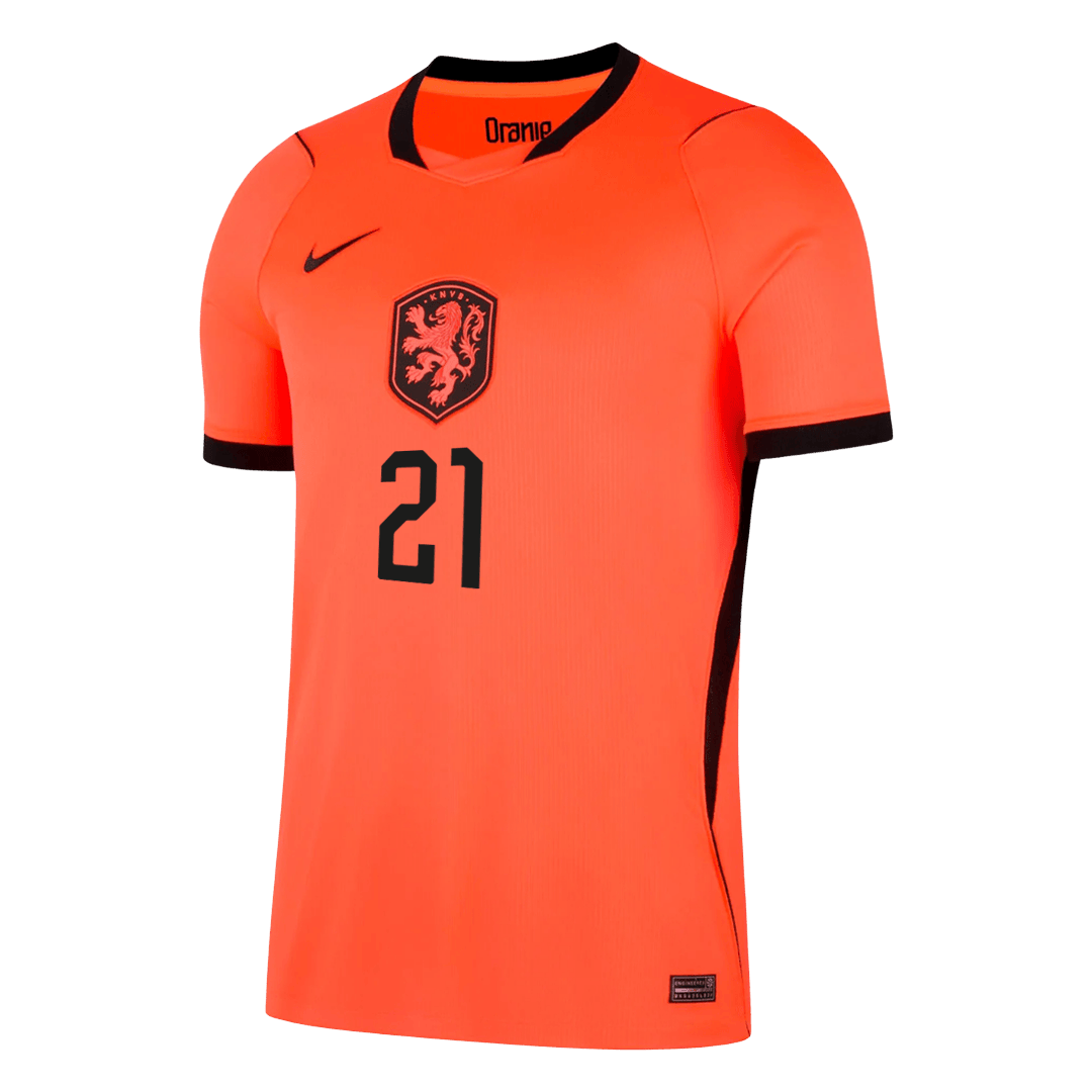 F.DE JONG #21 Netherlands Casa Copa do Mundo Camisa 2026 Laranja