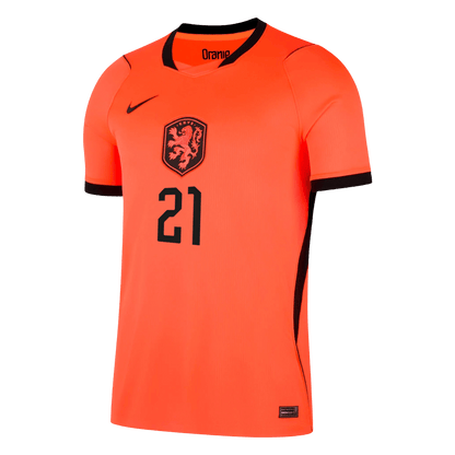 F.DE JONG #21 Netherlands Casa Copa do Mundo Camisa 2026 Laranja