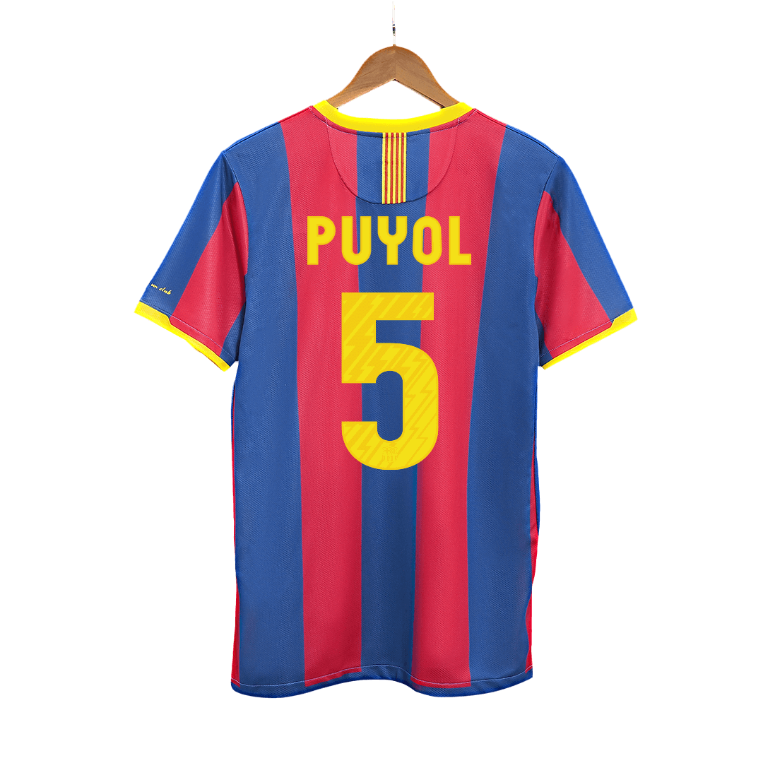 PUYOL #5 Barcelona Retro 2010/11 Football Shirt