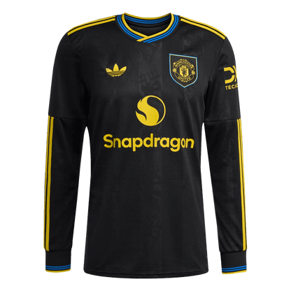 Manchester United Fora Terceira Manga comprida Camisa 2025/26 Preto