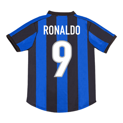 Camisola retro do Inter de Milan RONALDO #9 Camisola de futebol 1999/00