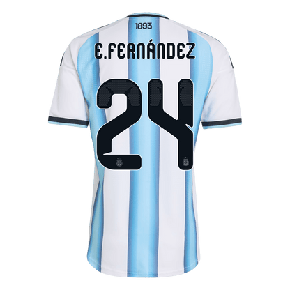 Versão do Jogador E. FERNÁNDEZ #24 Argentina Casa Copa do Mundo Futebol Camisas 2026