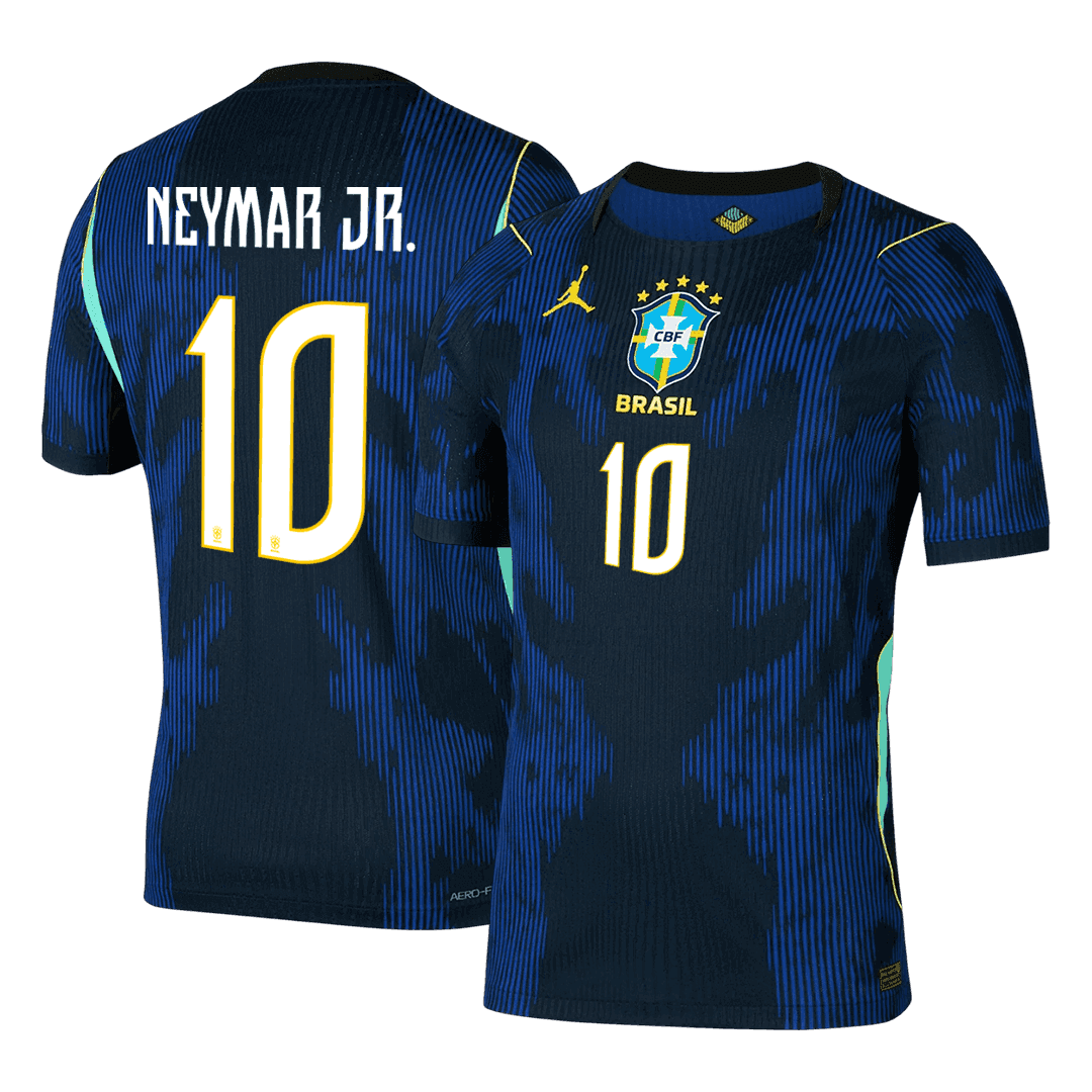 Versão do Jogador NEYMAR JR. #10 Brazil Fora Copa do Mundo Futebol Camisas 2026 Marinha