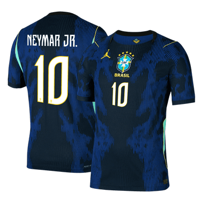 Versão do Jogador NEYMAR JR. #10 Brazil Fora Copa do Mundo Futebol Camisas 2026 Marinha