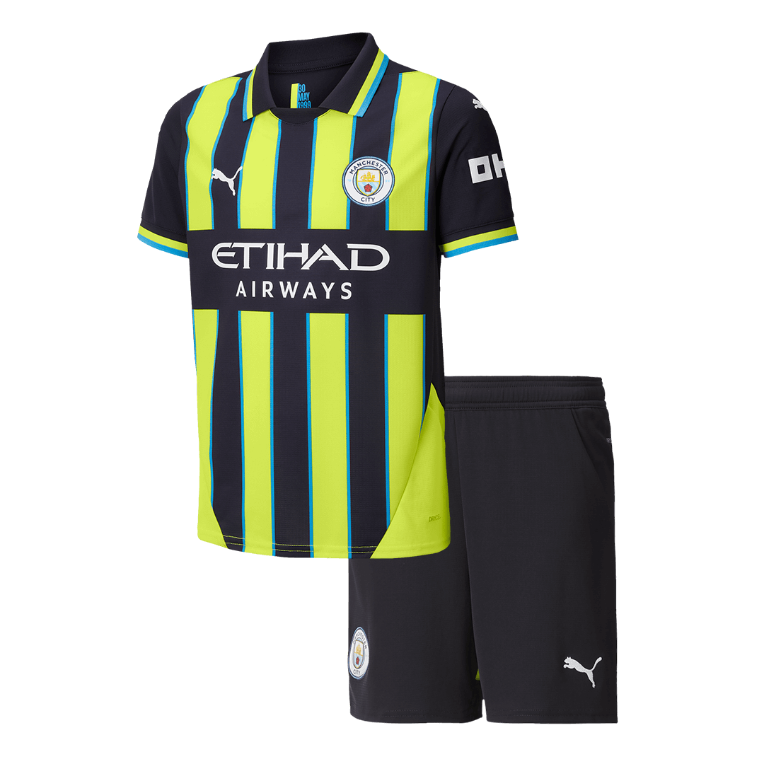 Kid's Manchester City Away Football Shirt Kit(Shirt+Shorts) 2024/25 Football Kit UK