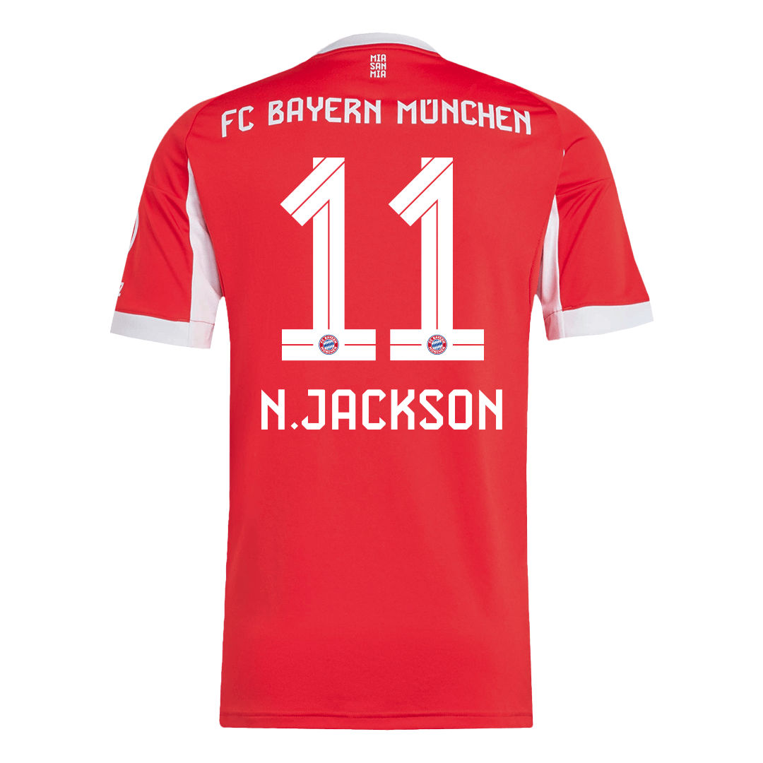 N.JACKSON #11 Bayern Munich Casa Camisa 2025/26 Vermelho