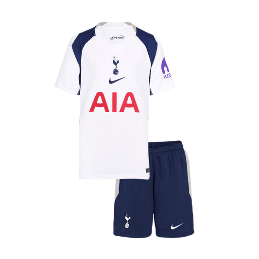 Tottenham Hotspur Infantil 
 Casa Futebol Camisa Conjunto (Camisa+Shorts) 2025/26 Branco