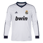 Retrô Real Madrid Casa Manga Longa Camisa 2012/13 Branco