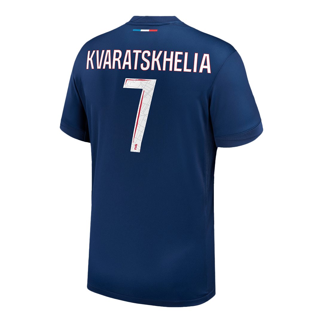 Camisola de futebol KVARATSKHELIA #7 PSG Home personalizada 2024/25