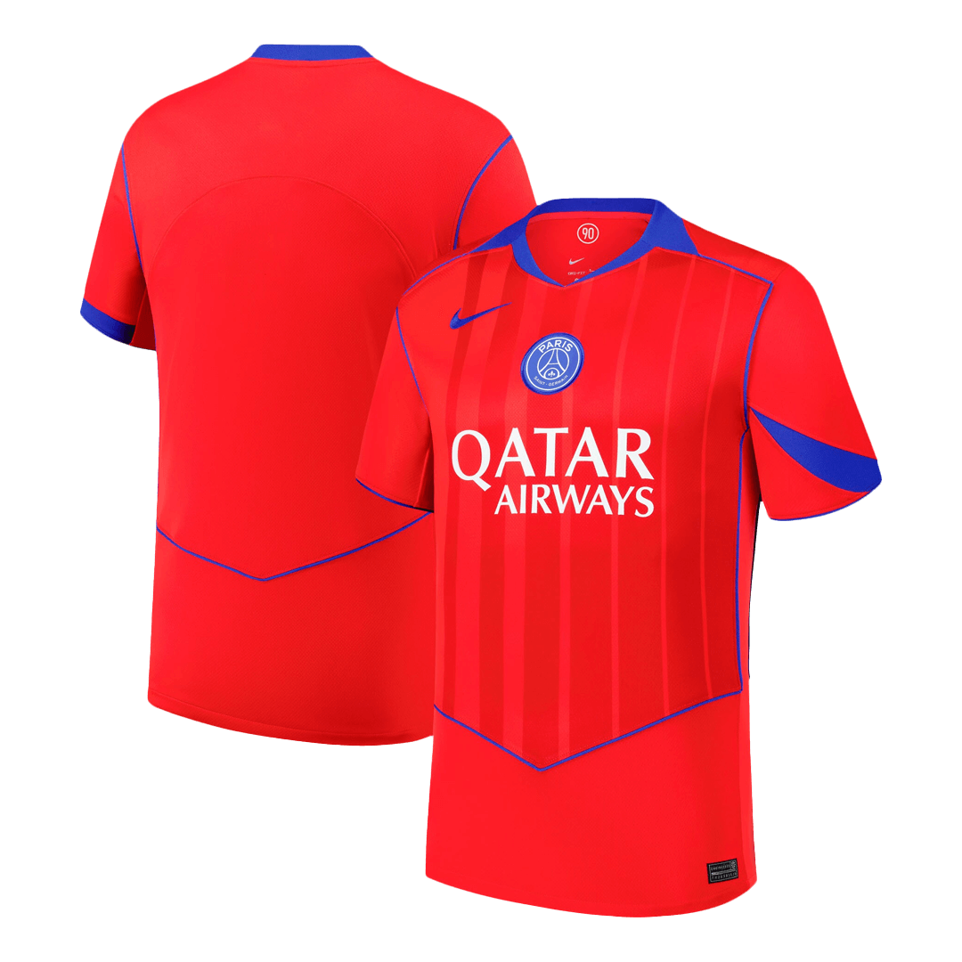 PSG Fora Terceira Camisa Conjunto (Camisa+Calções) 2025/26 Vermelho
