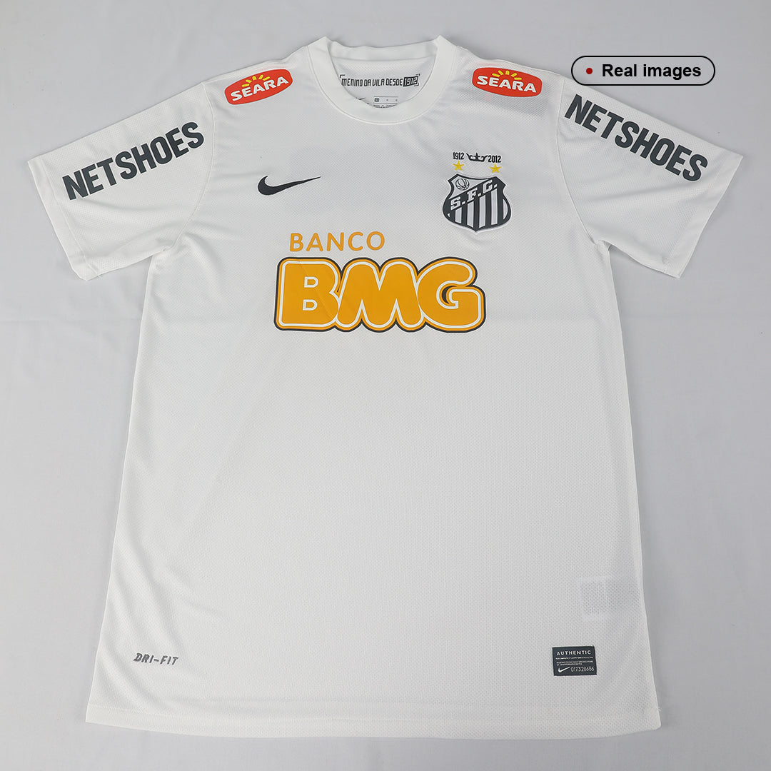 Santos FC NEYMAR JR #11 Retro Jersey Home Soccer Shirt 2012