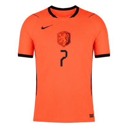 Versão do Jogador XAVI #7 Netherlands Casa Copa do Mundo Futebol Camisas 2026 Laranja