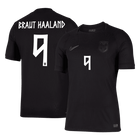 Versão do Jogador BRAUT HAALAND #9 Norway Fora Copa do Mundo Futebol Camisas 2026 Preto