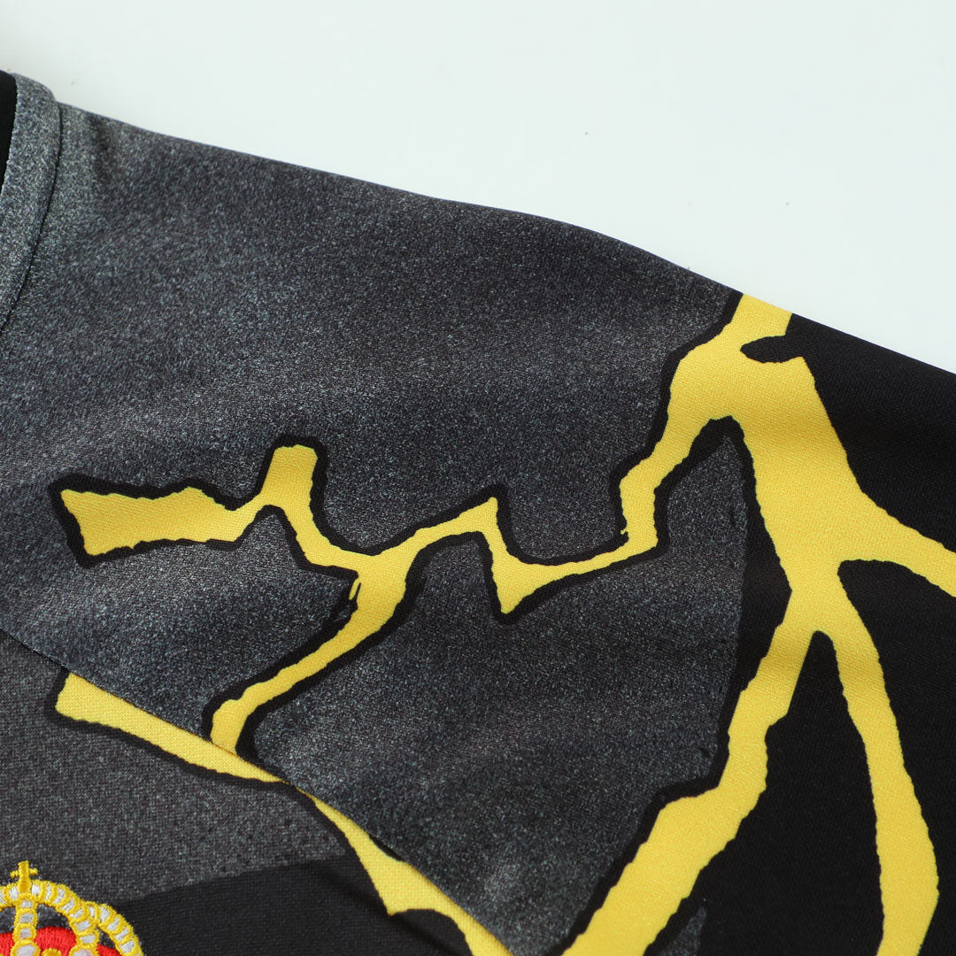 Real Madrid Zíper Moletom Conjunto (Top+Calças) 2025/26 Preto