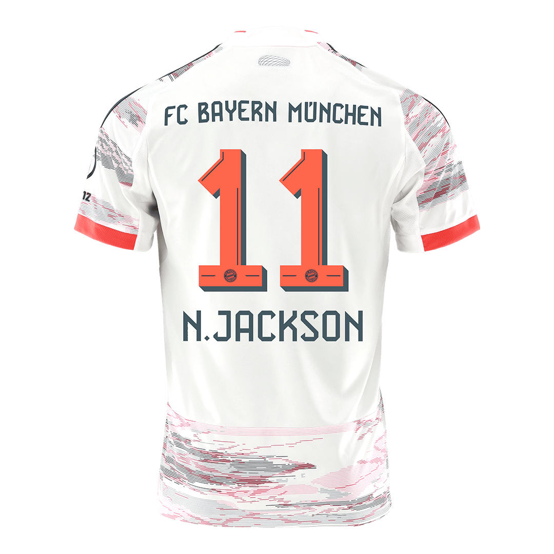 N.JACKSON #11 Bayern Munich Fora Camisa 2025/26 Branco