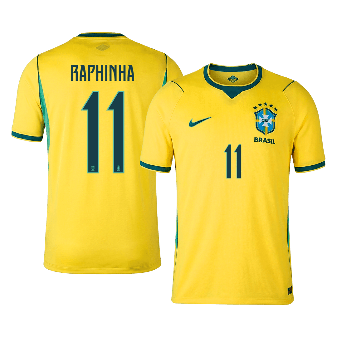 RAPHINHA #11 Brazil Casa Copa do Mundo Camisa 2026 Amarelo