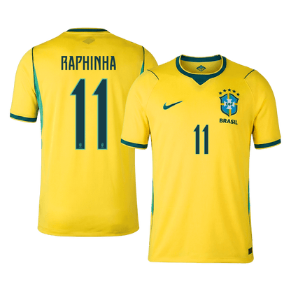 RAPHINHA #11 Brazil Casa Copa do Mundo Camisa 2026 Amarelo