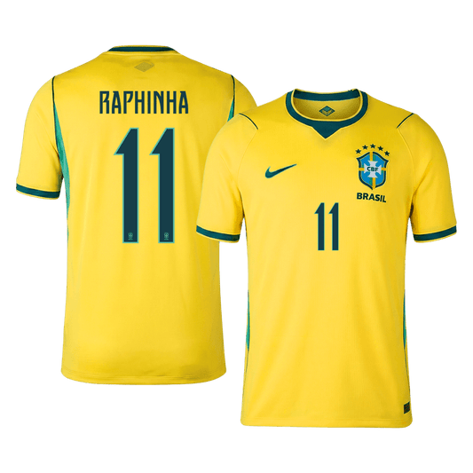 RAPHINHA #11 Brazil Casa Copa do Mundo Camisa 2026 Amarelo