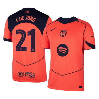 F.DE JONG #21 Barcelona Fora Terceira Camisa 2025/26 UCL