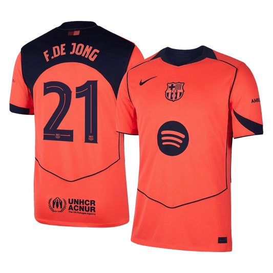 F.DE JONG #21 Barcelona Fora Terceira Camisa 2025/26 UCL
