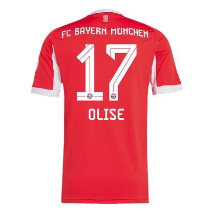 OLISE #17 Bayern Munich Casa Camisa 2025/26 Vermelho