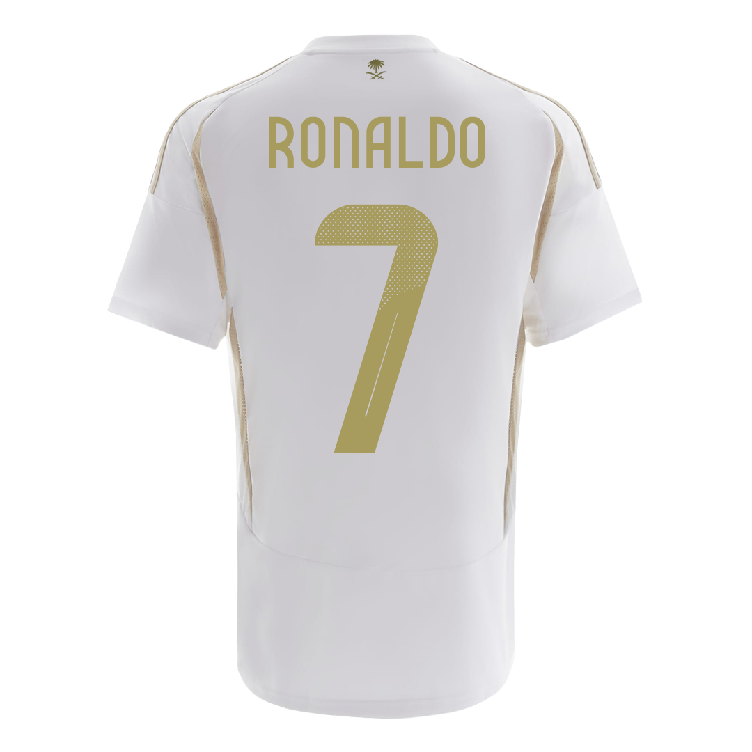 Camisola de futebol RONALDO #7 Al Nassr Terceiro ausente Camisola personalizada 2024/25 ACL