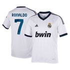 Retrô RONALDO #7 Real Madrid Casa Camisa 2012/13 Branco