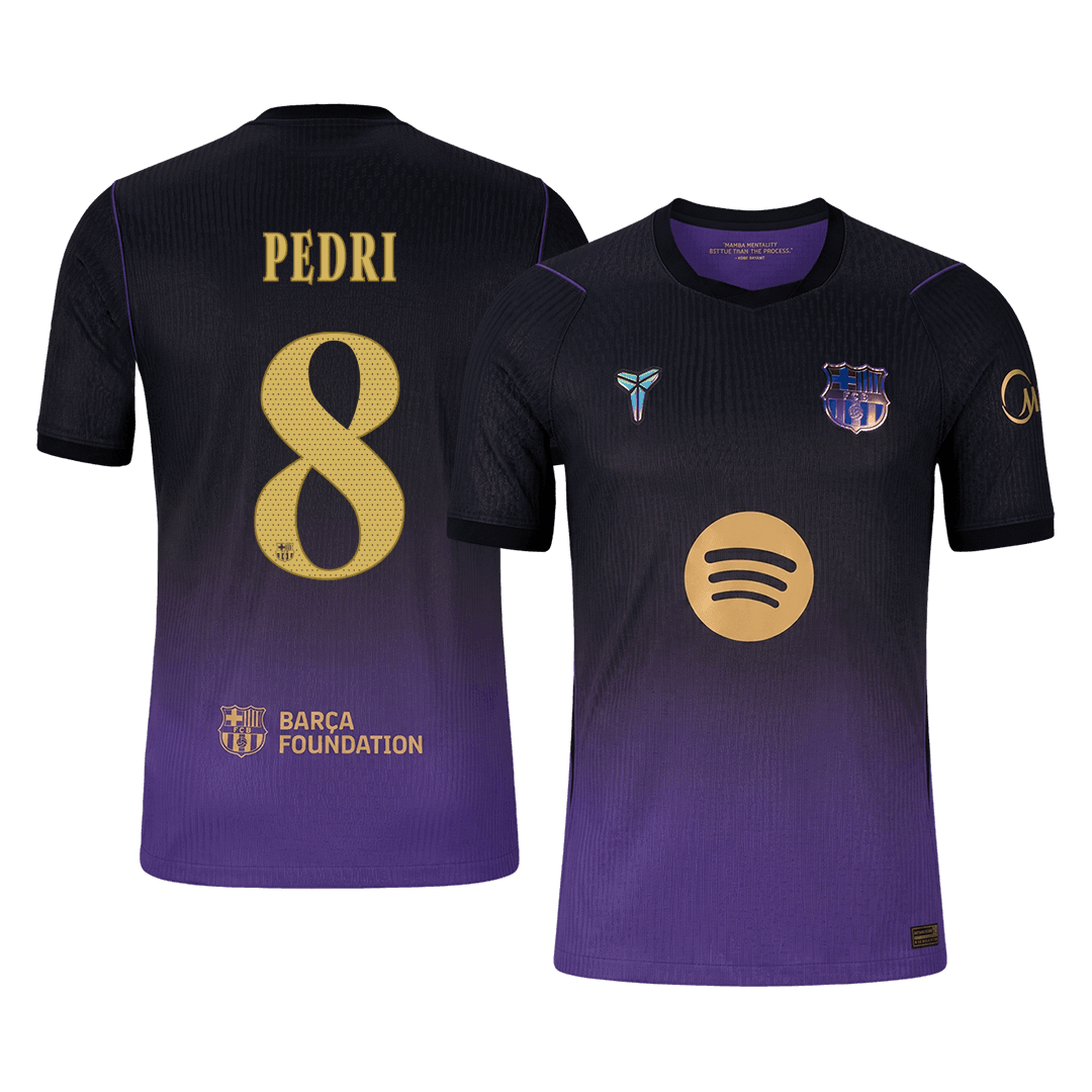 Versão do Jogador PEDRI #8 Barcelona Fora Futebol Camisas 2026/27 - UCL