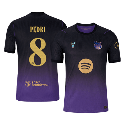 Versão do Jogador PEDRI #8 Barcelona Fora Futebol Camisas 2026/27 - UCL