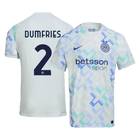 Jogador DUMFRIES #2 Inter Milan Fora Futebol Camisas 2025/26 Azul