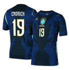 Versão do Jogador ENDRICK #19 Brazil Fora Copa do Mundo Futebol Camisas 2026 Marinha