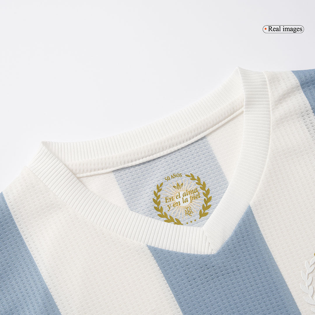 Kits de futebol personalizados da Argentina para crian?as 2024 50th anivers¨¢rio