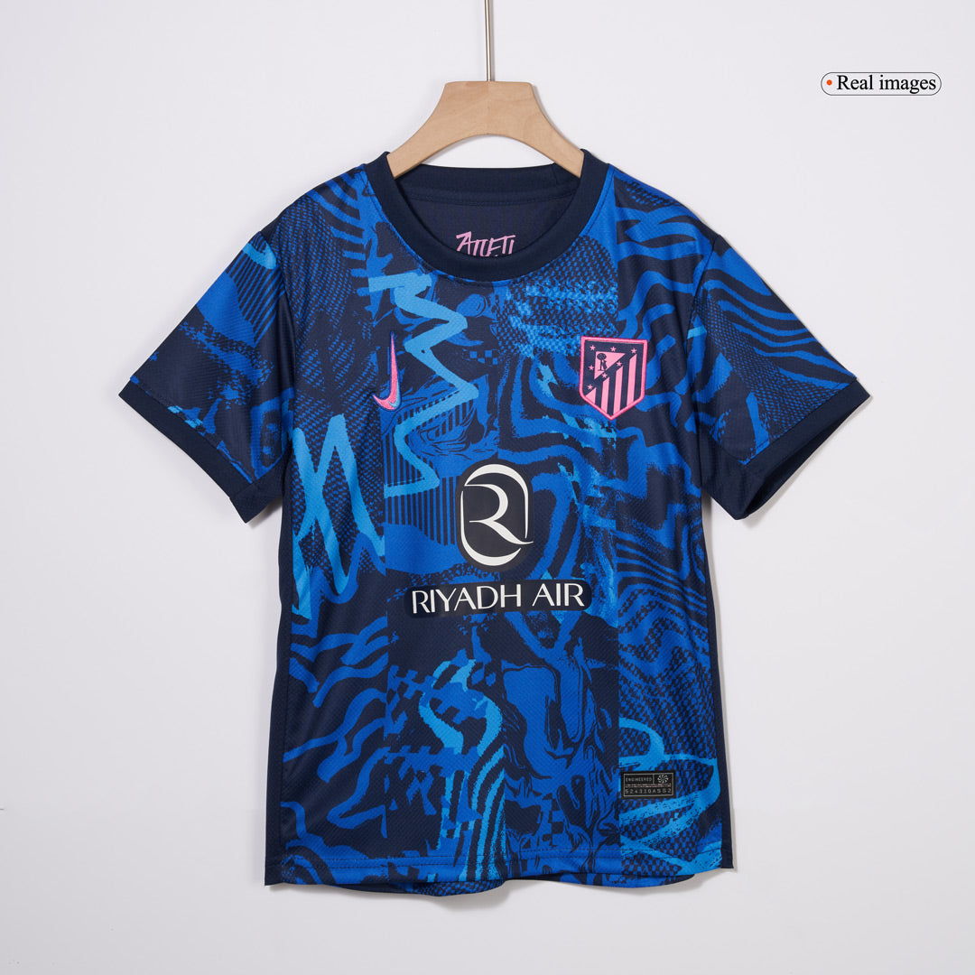 Kits de futebol personalizados da terceira equipa visitante do Atl¨¦tico de Madrid para crian?as 2024/25