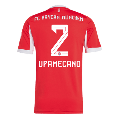 UPAMECANO #2 Bayern Munich Casa Camisa 2025/26 Vermelho