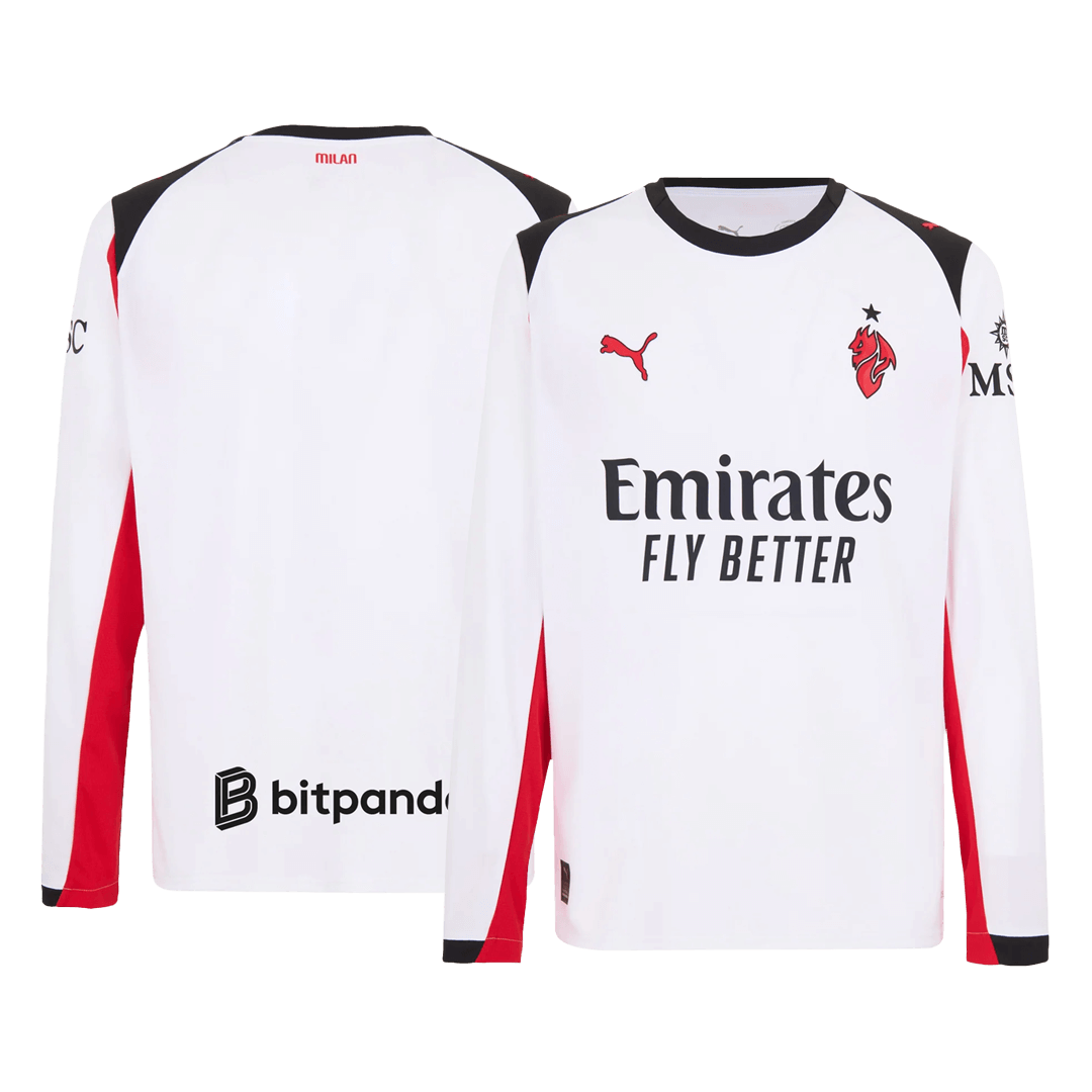 AC Milan Fora Manga comprida Camisa 2025/26 Branco