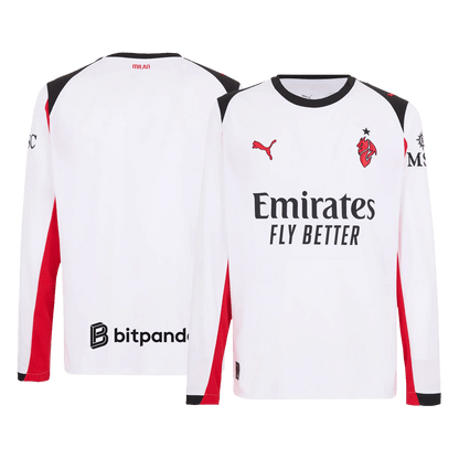 AC Milan Fora Manga comprida Camisa 2025/26 Branco