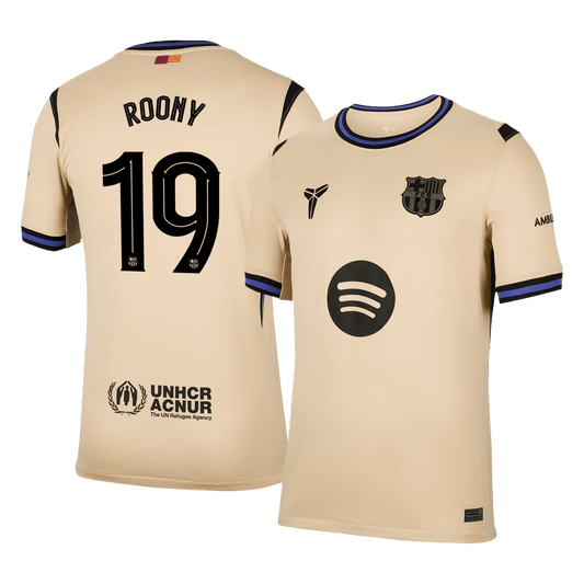 ROONY #19 Barcelona Fora Camisa 2025/26- Amarelo - UCL