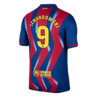 LEWANDOWSKI #9 Barcelona Quarta Camisa 2025/26 Vermelho&Azul