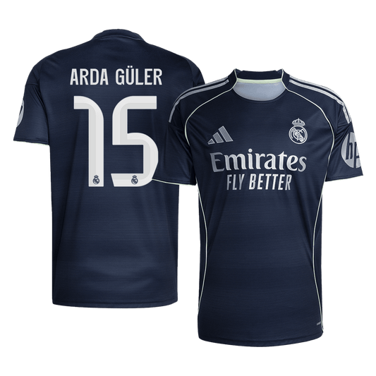 【Super Qualidade】ARDA GÜLER #15 Real Madrid
 Fora Futebol Camisa 2025/26 Marinha