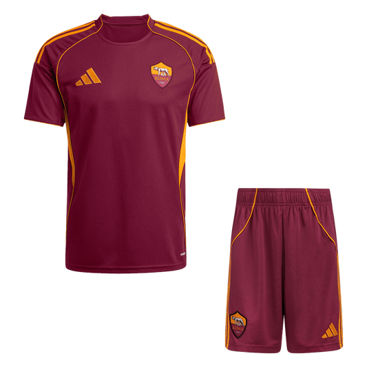 Roma Casa Camisa  Conjunto(Camisa+Calções) 2025/26 Vermelho