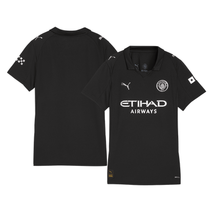Mulheres Manchester City Fora Camisa 2025/26 Preto