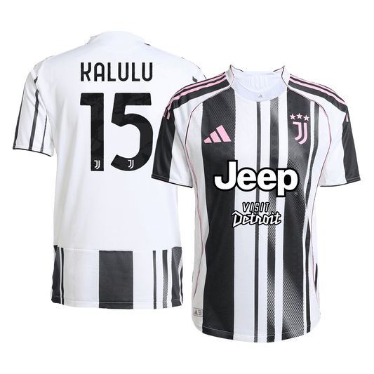 Autêntico KALULU #15 Juventus Casa Futebol Camisas 2025/26