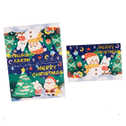 Cartão de Natal– Boneco de Neve e Coelho – Mensagem Aleatória