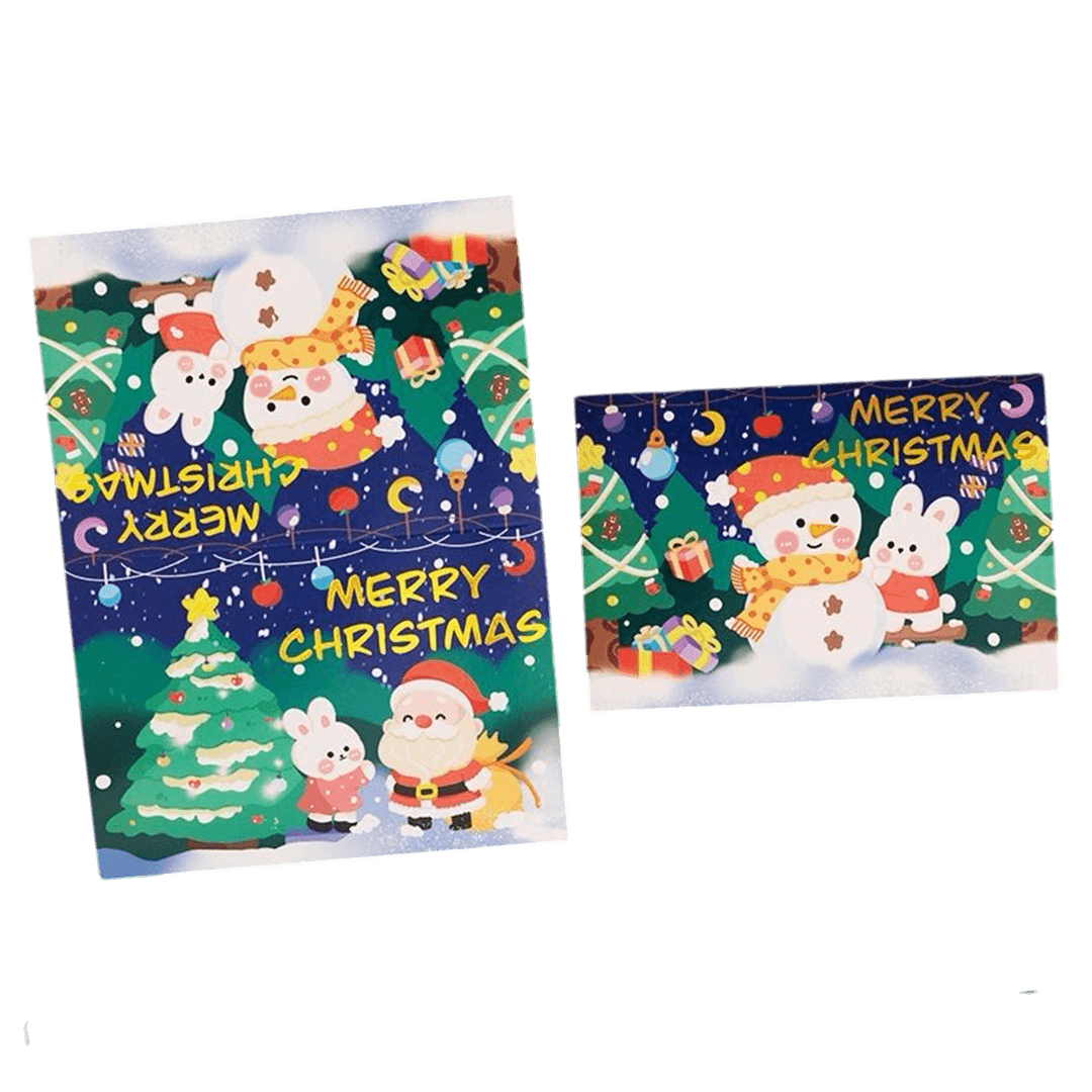 Cartão de Natal– Boneco de Neve e Coelho – Mensagem Aleatória camisola de futebol 2025/26