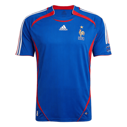 Retrô France Casa Copa do Mundo Camisa 2006 Azul