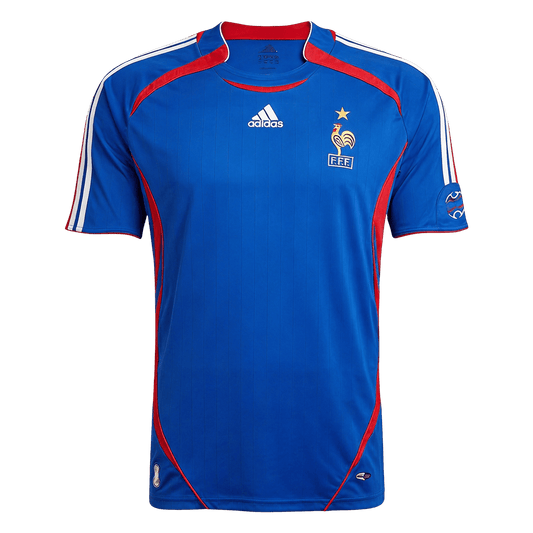 Retrô France Casa Copa do Mundo Camisa 2006 Azul