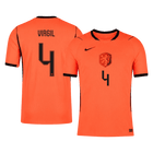 Versão do Jogador VIRGIL #4 Netherlands Casa Copa do Mundo Futebol Camisas 2026 Laranja