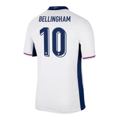 Camisola de futebol BELLINGHAM #10 Inglaterra Home personalizada 2024